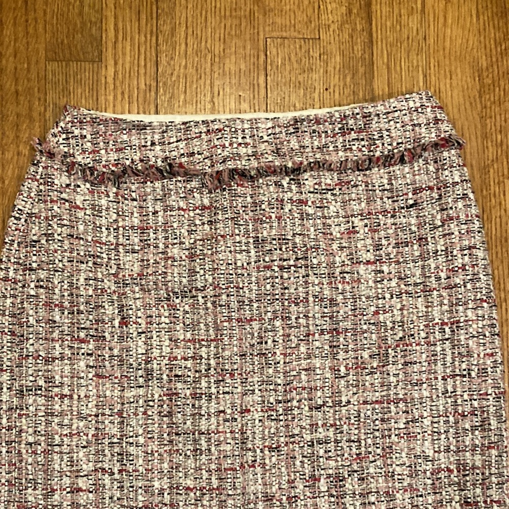 White House Black Market NWT Pink and White Skirt Size 10 - Picture 2 of 10
